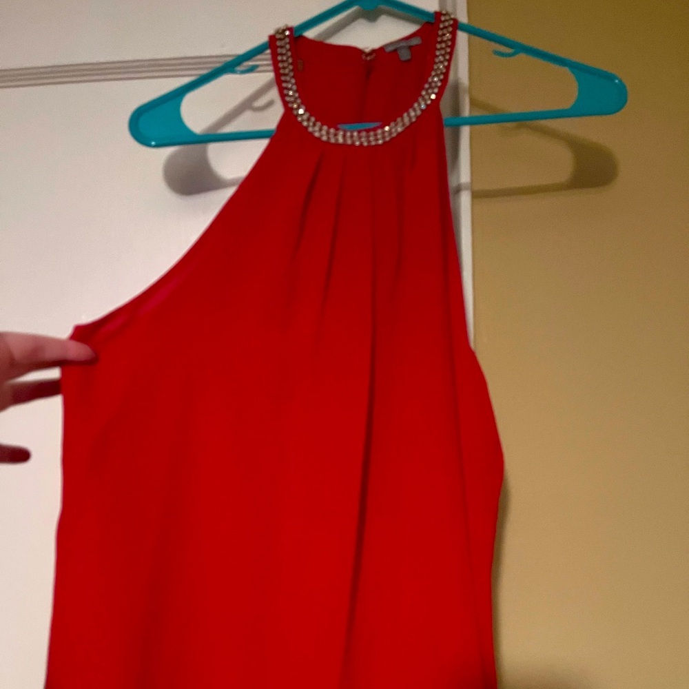 Red jeweled detail top